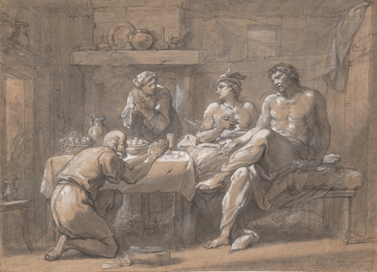 Jupiter and Mercury in the House of Baucis and Philemon by Hyacinthe Collin de Vermont