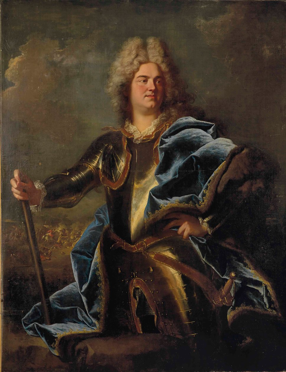 Portrait of a Man, Traditionally Identified as Claude Louis Hector, Duc de Villars by Hyacinthe Rigaud