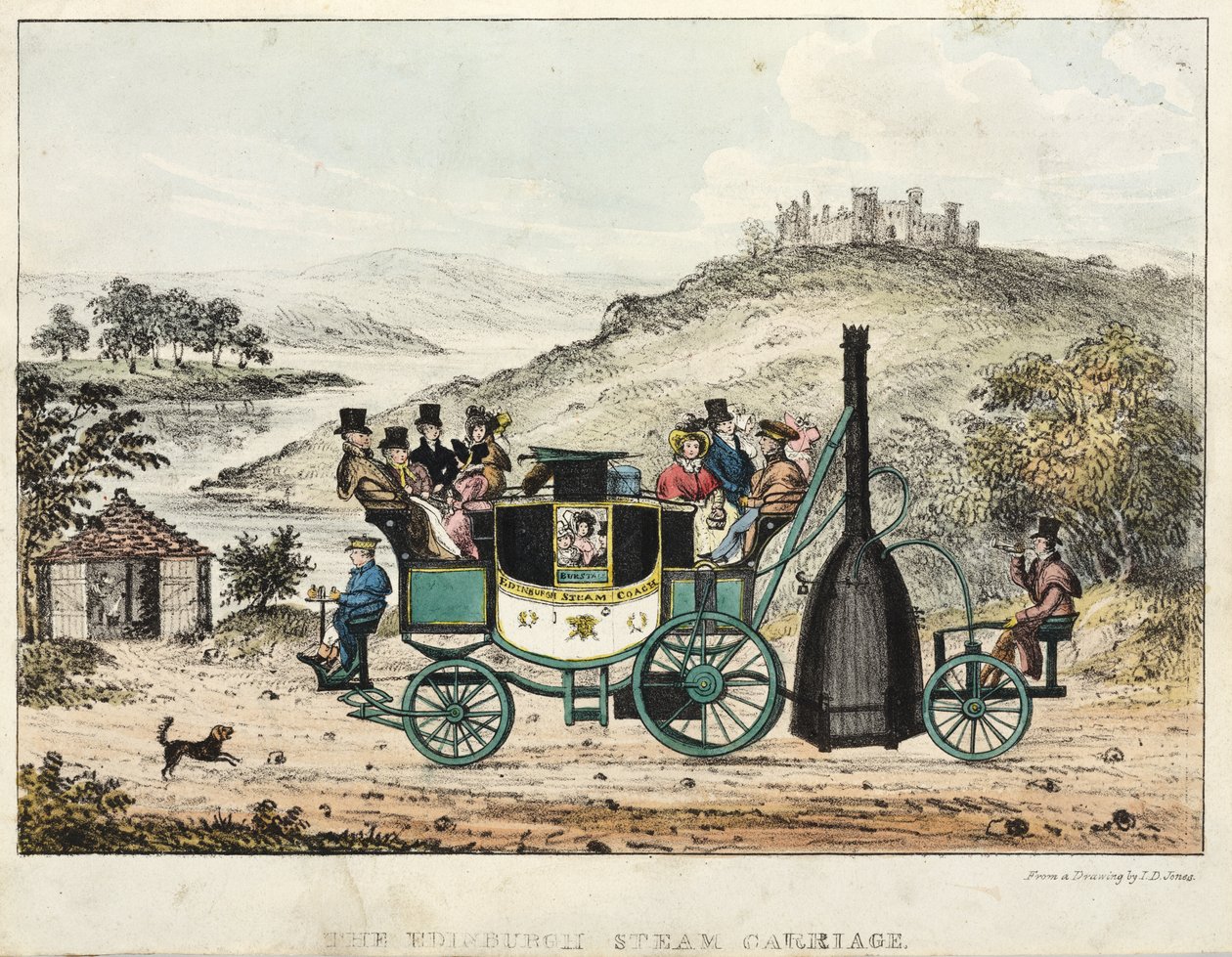 The Edinburgh Steam Carriage by I.D. after Jones