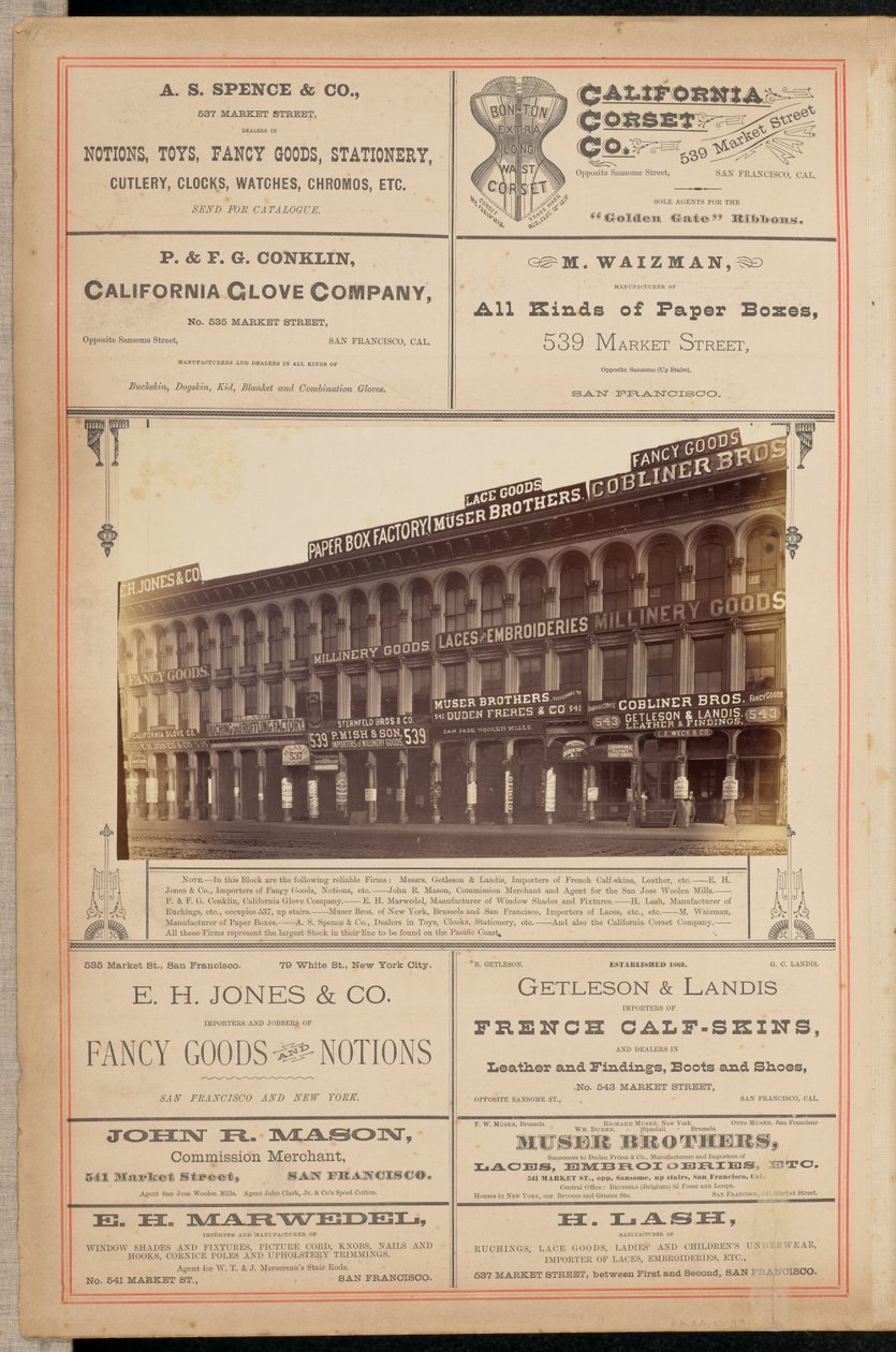 Building on Market Street, San Francisco by I. W. Taber
