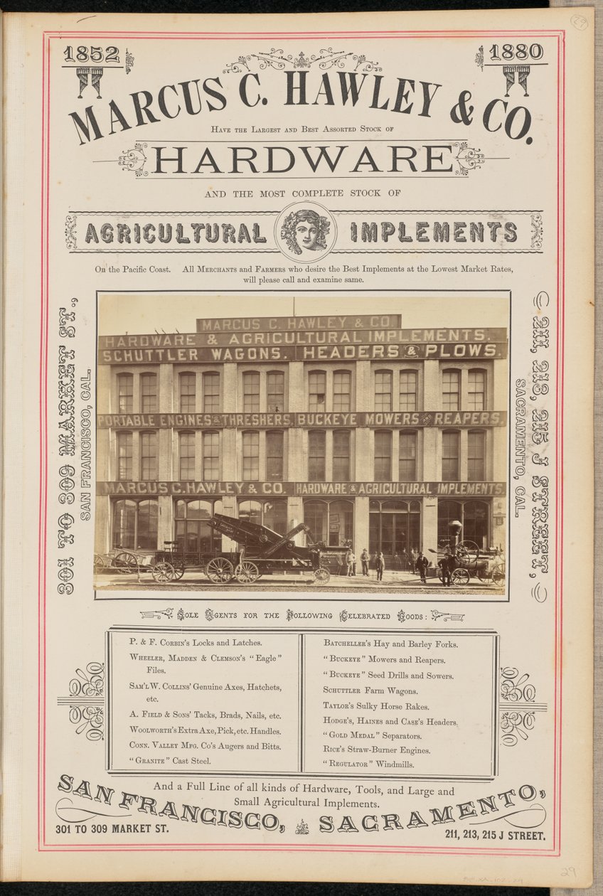 Marcus C. Hawley and Company, San Francisco by I. W. Taber