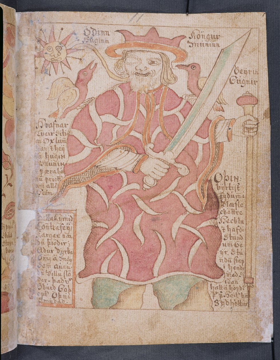 Odin, from Melsteds Edda by Icelandic School