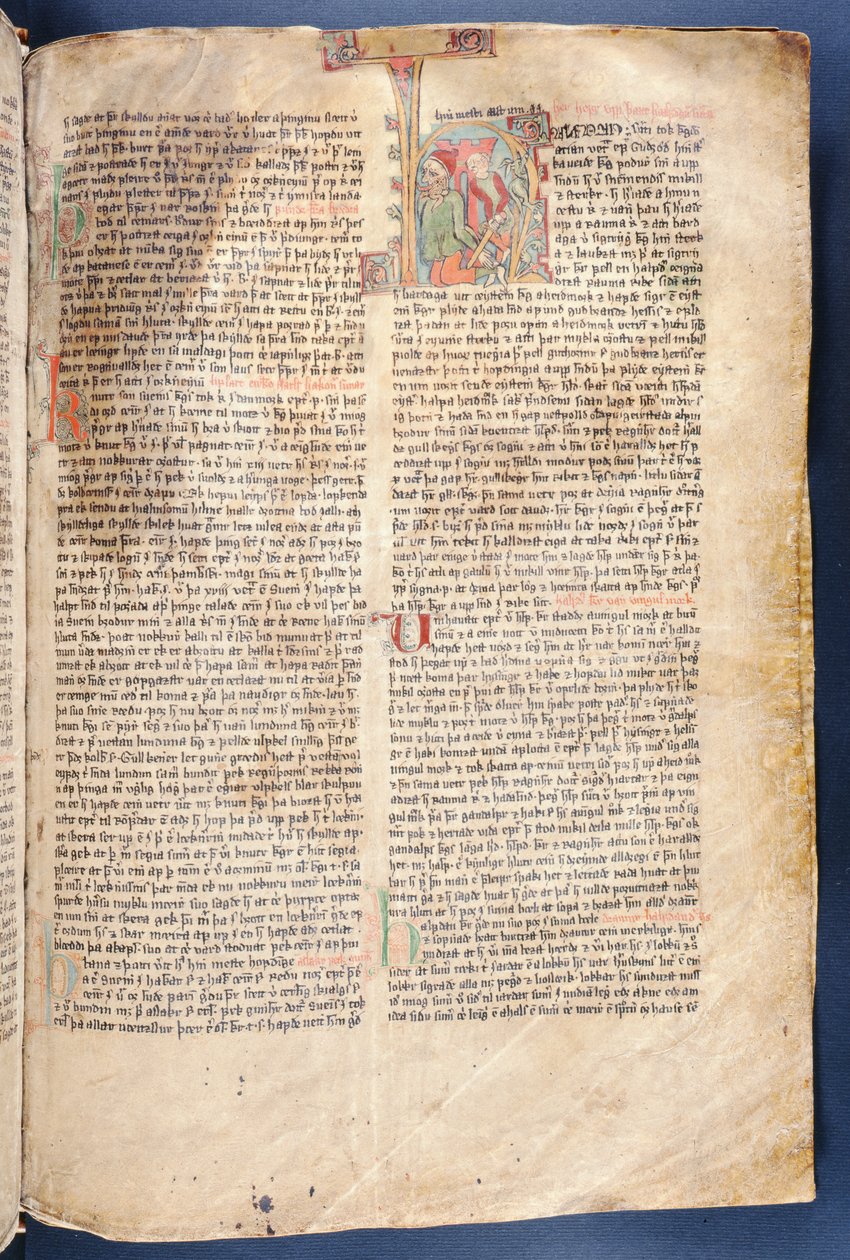 The beginning of The Tale of Halfdan the Black, from Flateyjarbok (The Book of Flatey), late 14th century by Icelandic School