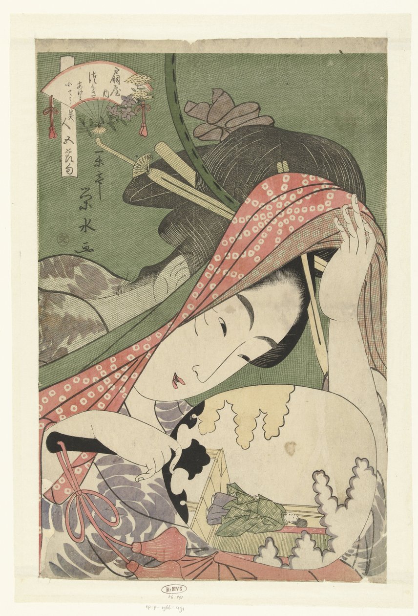 Courtesan Tsukasa from the Ogiya house (series title: Beauties and the Five Festivals) by Ichirakutei Eisui