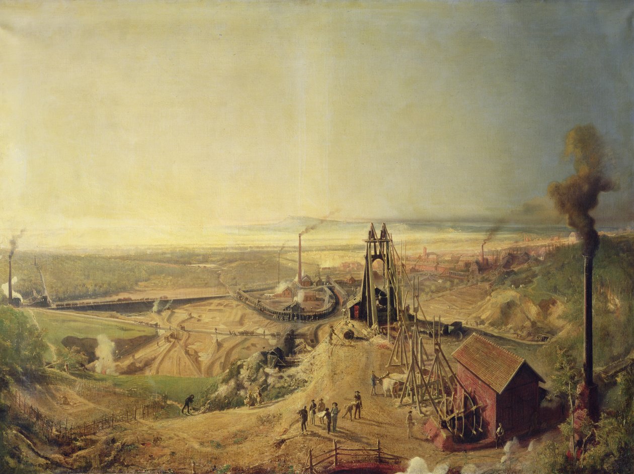 Coalmines and Clay Quarries at Montchanin by Ignace Francois Bonhomme
