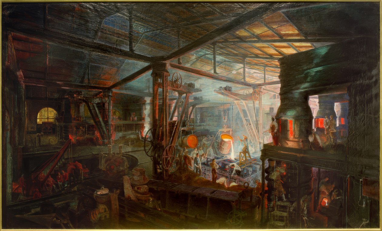 Foundry in Indret by Ignace Francois Bonhomme