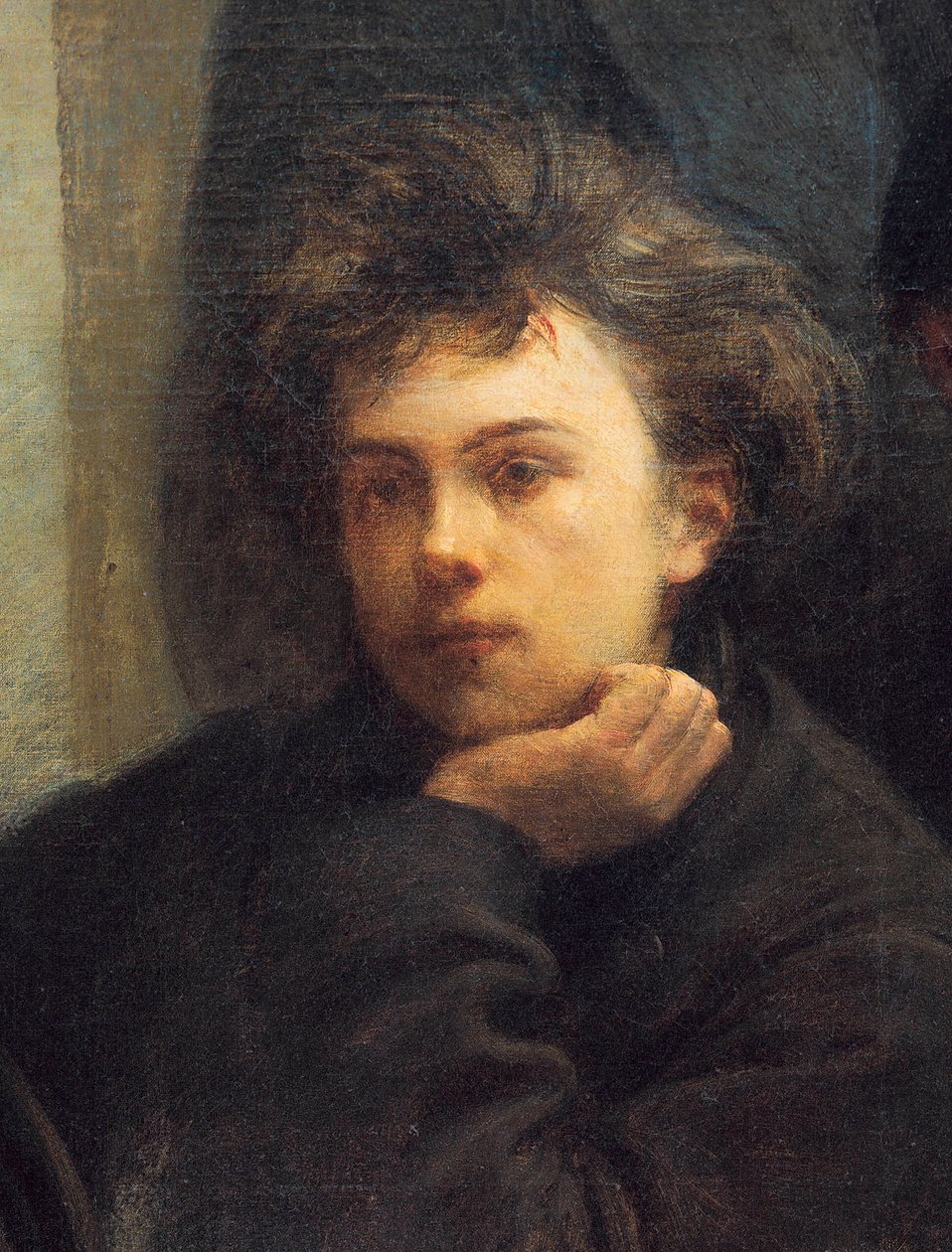 Portrait of Arthur Rimbaud, detail from the painting Corner Table by Ignace Henri Jean Fantin Latour