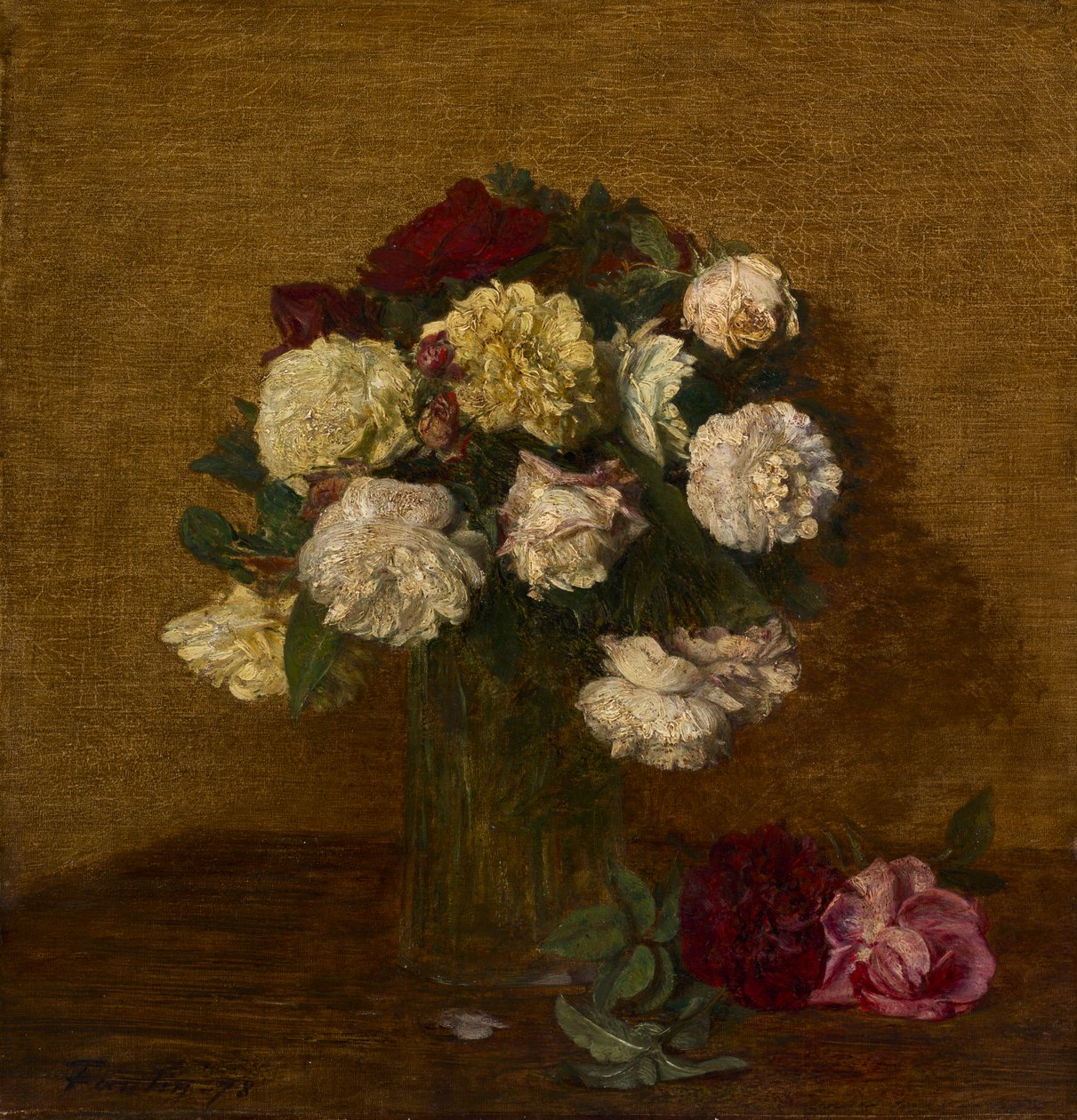 Roses in a Vase, 1878 by Ignace Henri Jean Fantin Latour