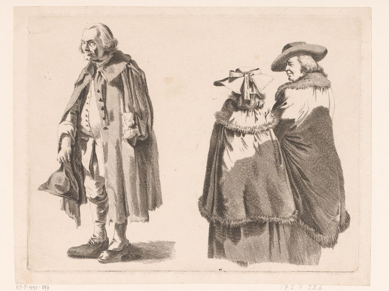 Composition with Three Standing Figures by Ignace Joseph de Claussin (attributed to)