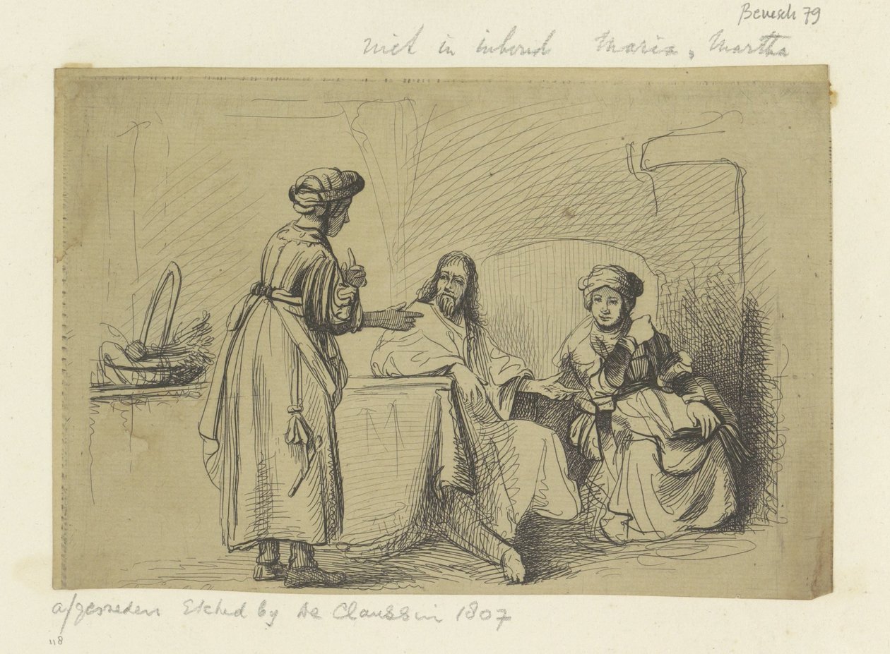 Christ with Mary and Martha by Ignace Joseph de Claussin (possibly)
