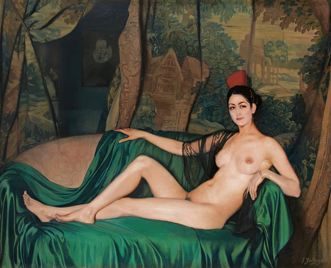 Madame Souty Reclining on a Sofa, 1921 by Ignacio Zuloaga y Zabaleto