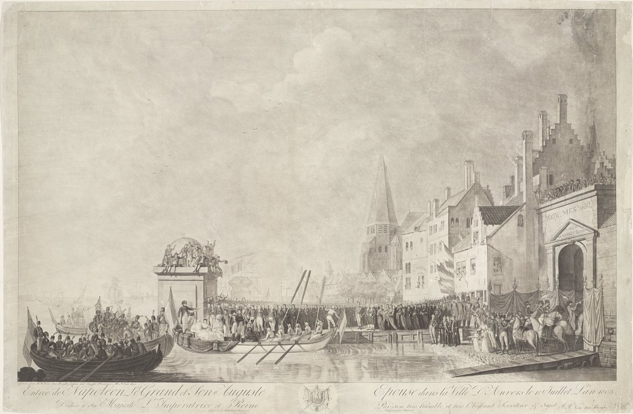 Arrival of Napoleon and Josephine in Antwerp, 1803 by Ignatius Joseph van den Berghe