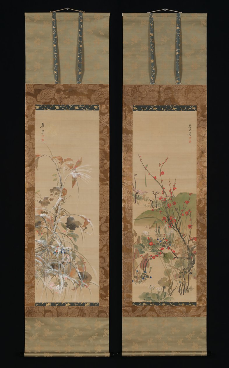Flowers and Birds of the Four Seasons by Ikeda Koson