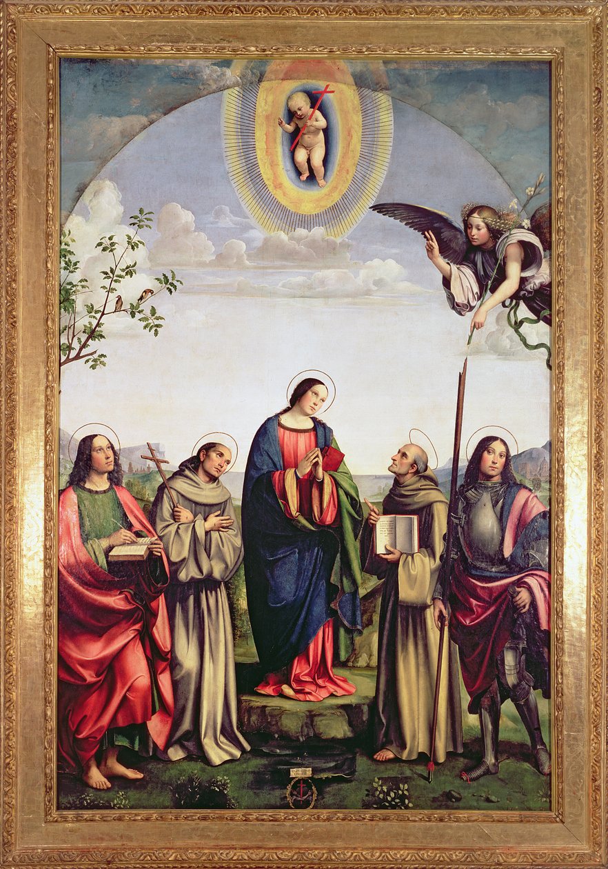 Annunciation and Saints, 1500 by Il Francia
