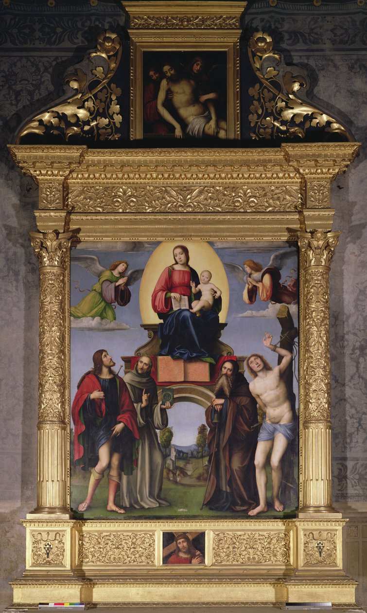 Madonna and Saints, Altarpiece, Late 15th Century by Il Francia