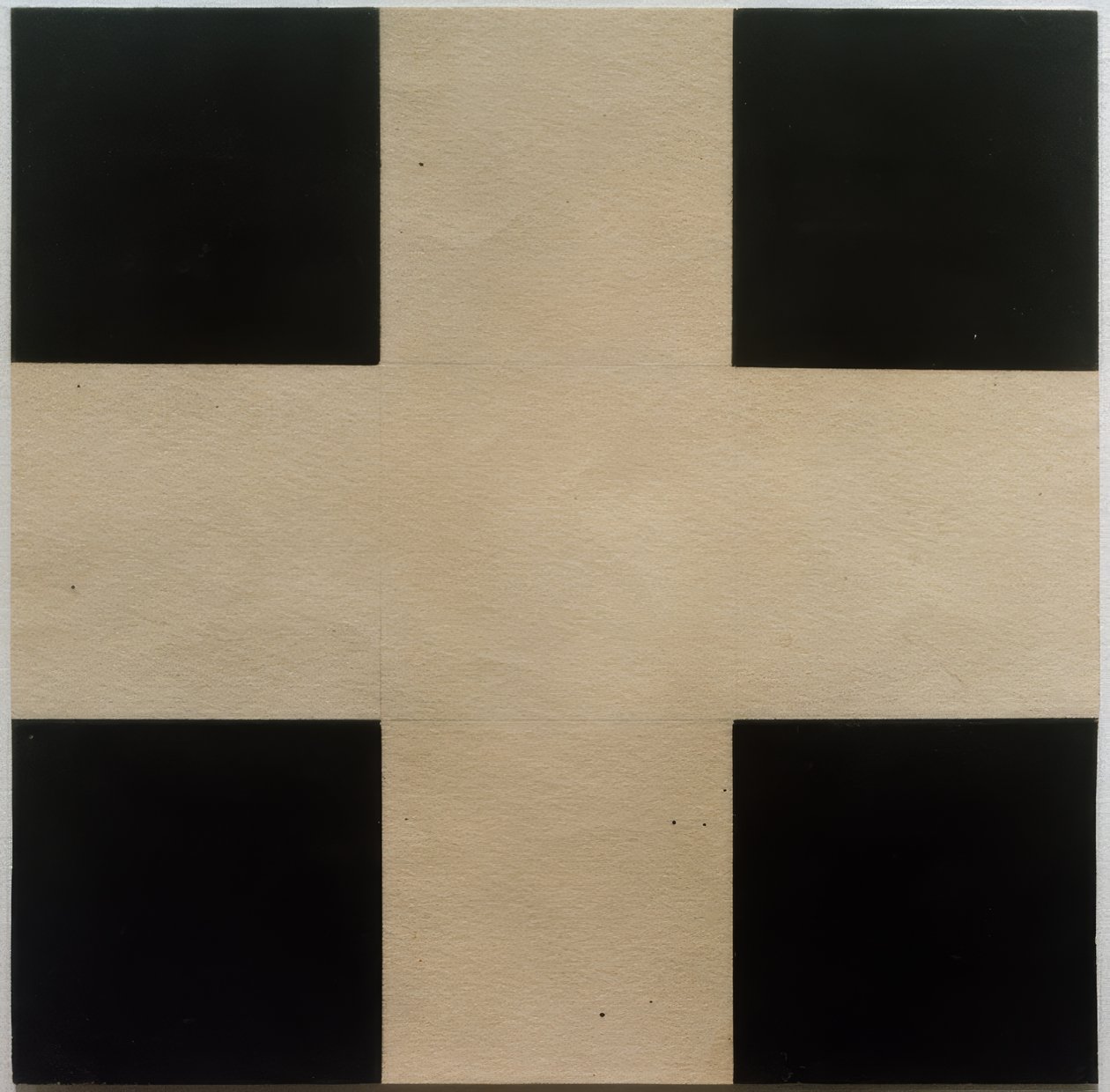 White Cross on Black Background by Ilja Grigorjewitsch  Tschaschnik