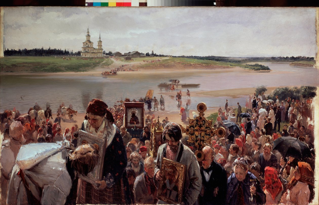 Easter Procession by Illarion Mikhailovich Pryanishnikov