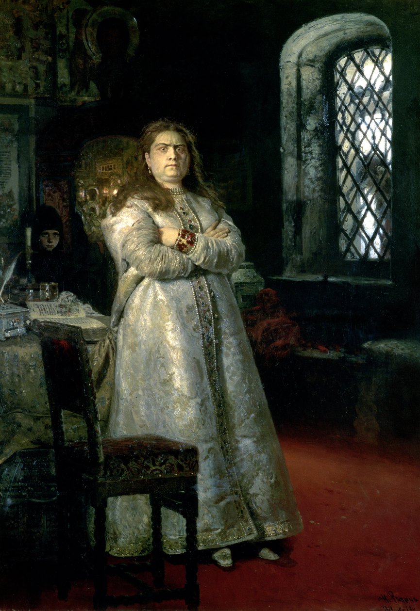 Tsarevna Sophia Alexeevna (1657-1704) in the Novodevitchy Convent, 1879 by Ilya Efimovich Repin