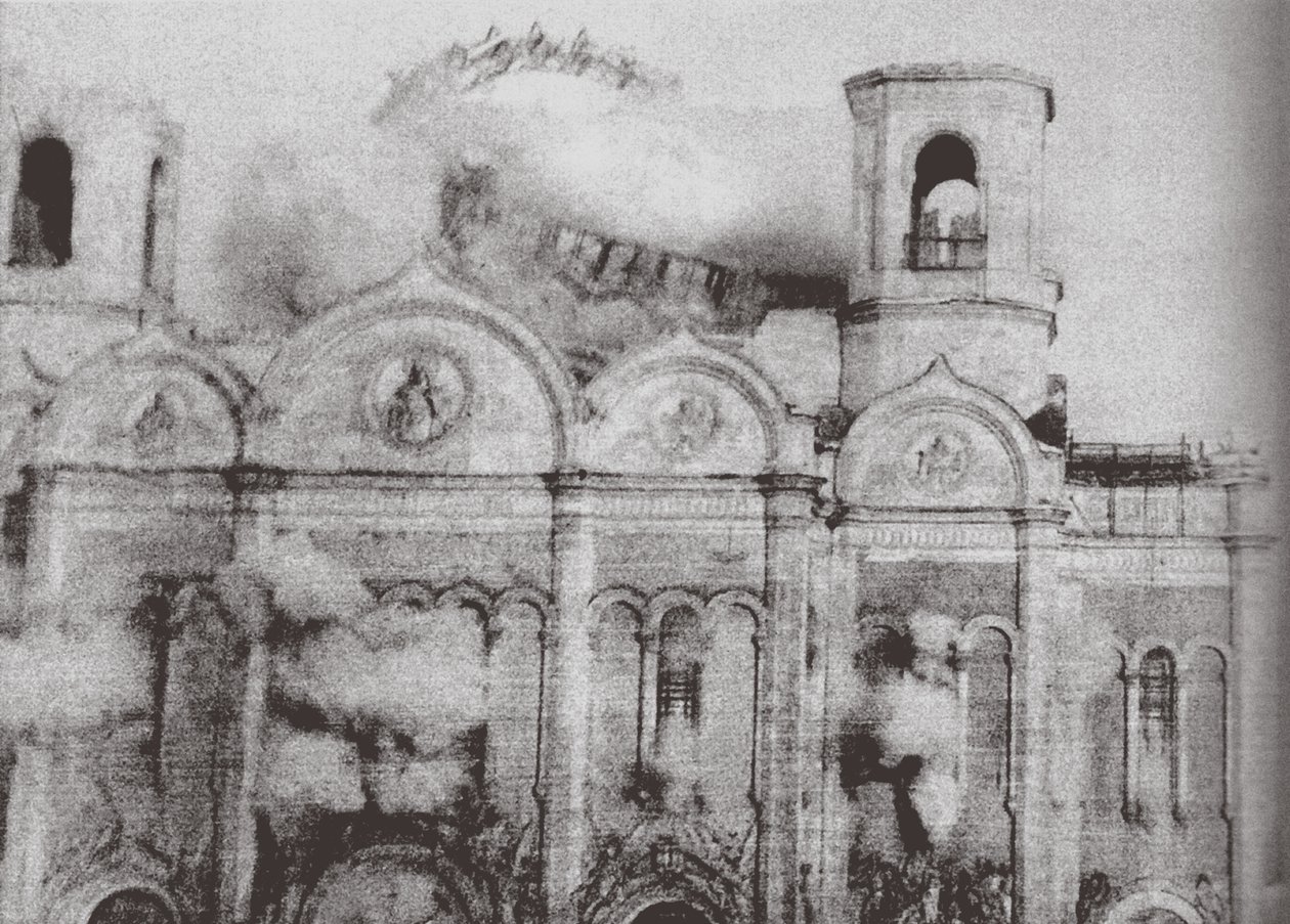 The Demolition of the Cathedral of Christ the Saviour in Moscow by Ilya Arnoldovich Ilf
