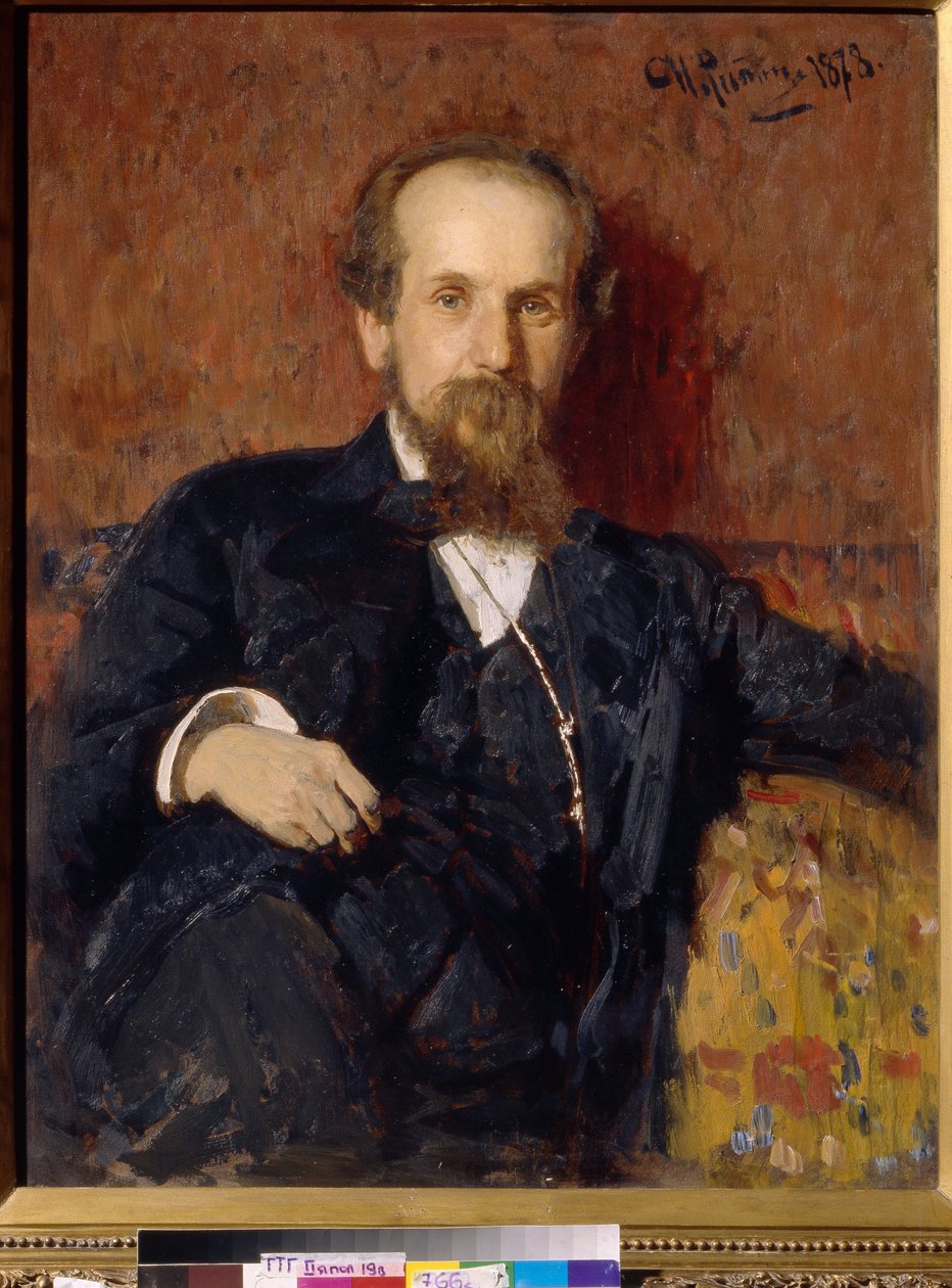 Portrait of the Artist P.P Chistyakov by Ilya Efimovich Repin
