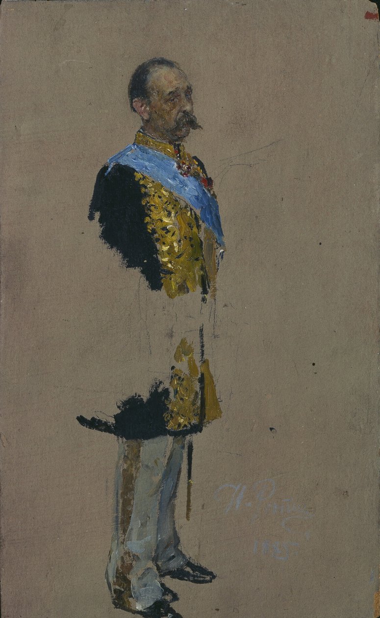Portrait of Count Dmitry Andreyevich Tolstoy, 1885 by Ilya Efimovich Repin