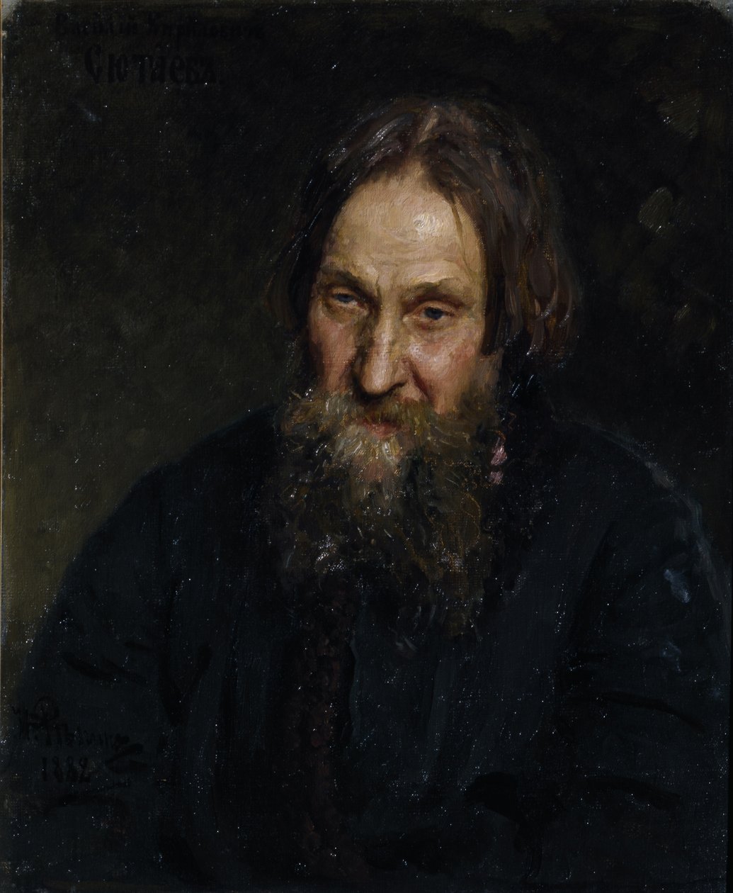 Portrait of Vasily Kirillovich Syutayev, 1882 by Ilya Efimovich Repin