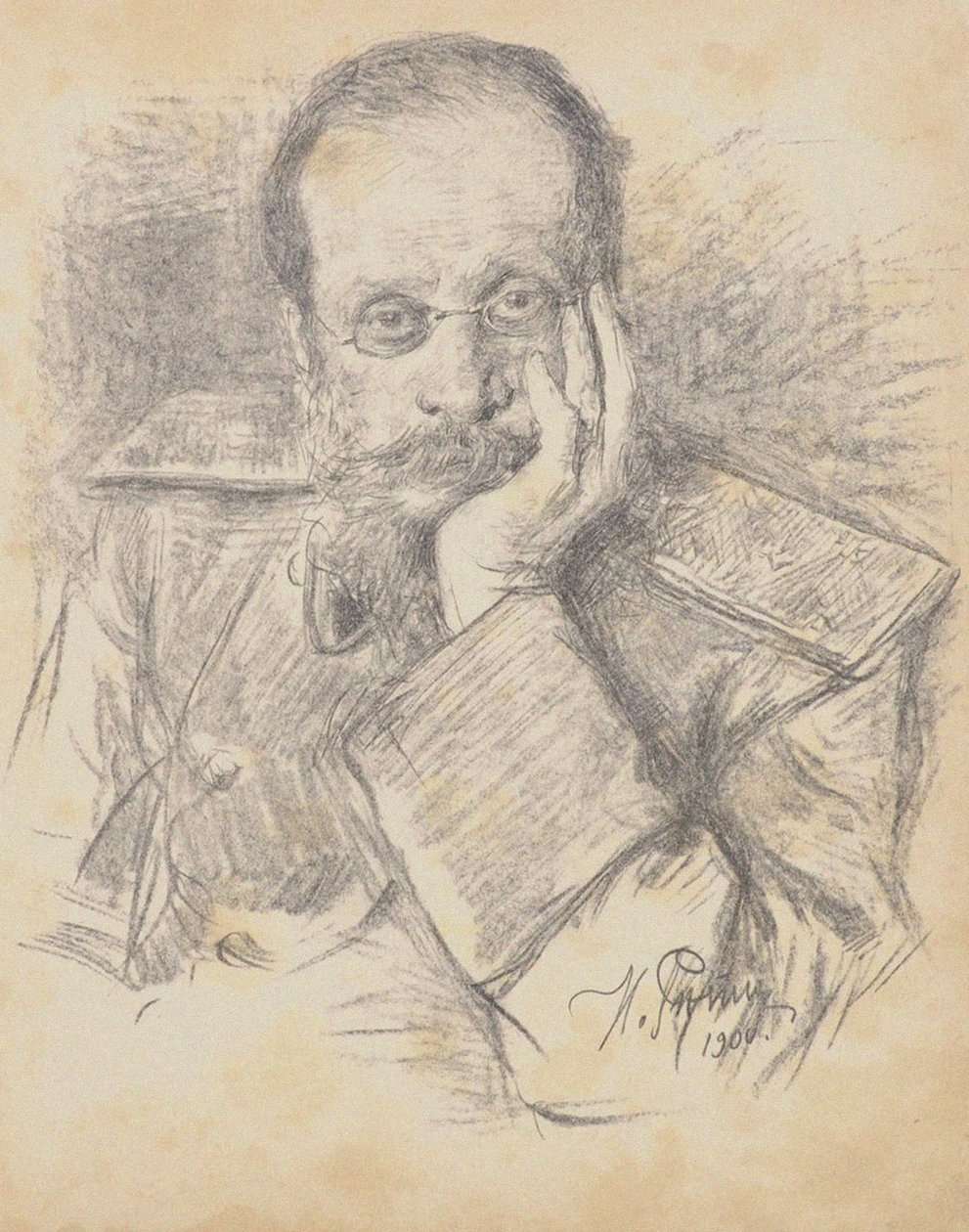 Portrait of the Composer César Antonovich Cui by Ilya Efimovich Repin