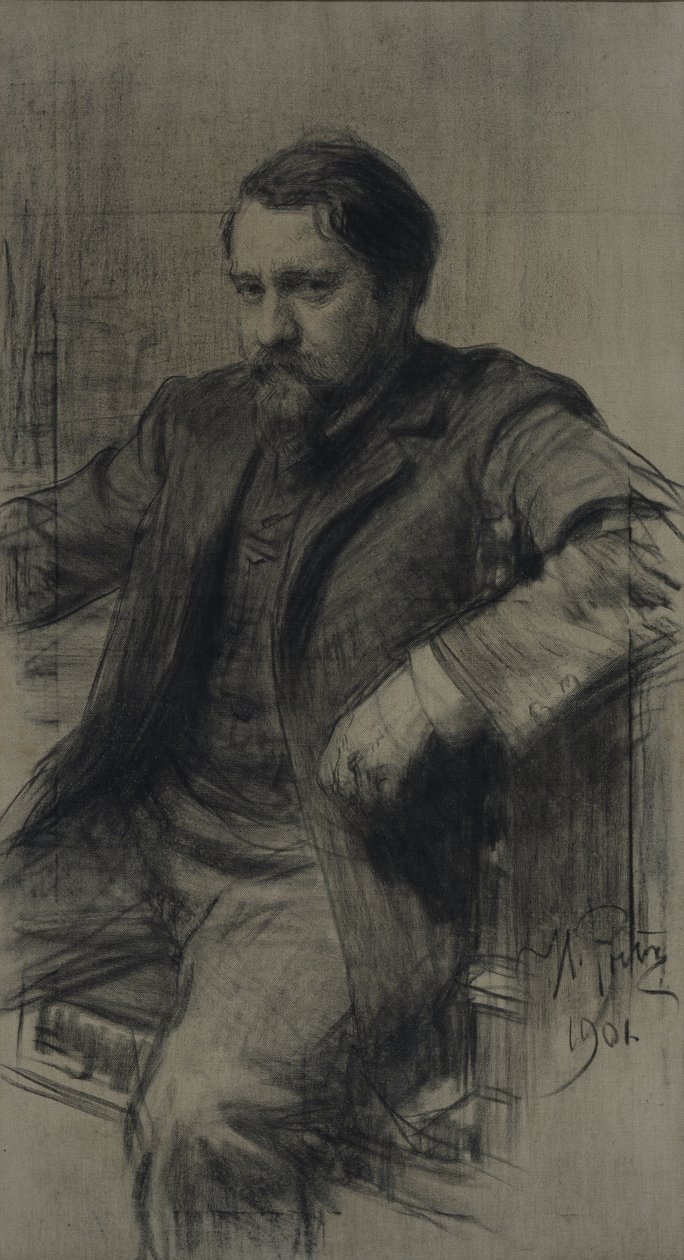 Portrait of the Painter Valentin Alexandrovich Serov by Ilya Efimovich Repin