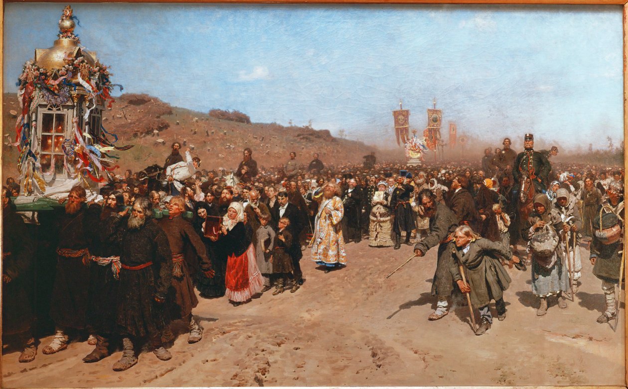 The Religious Procession in the Province of Kursk by Ilya Efimovich Repin