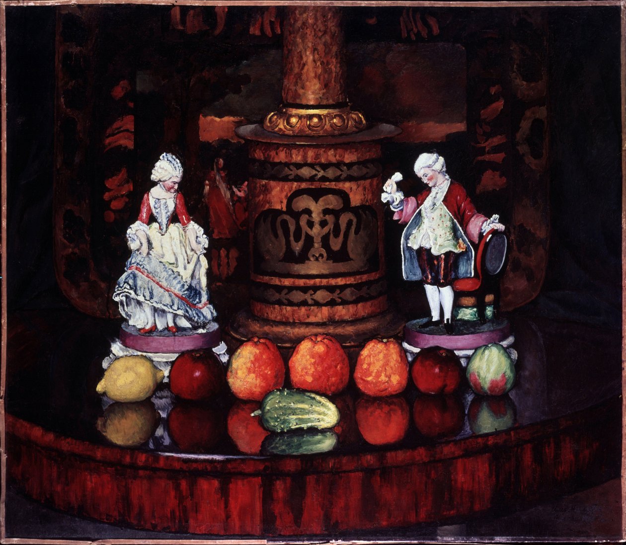 Still Life with Porcelain Figures by Ilya Ivanovich Mashkov
