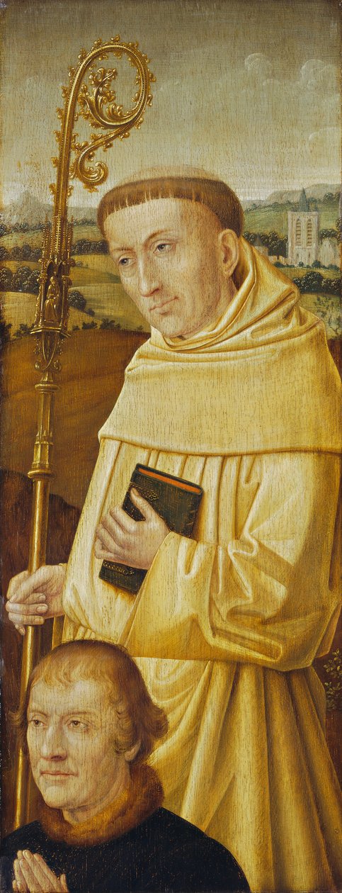 Saint Bernard with Donor by Imitator of Flemish 15th Century