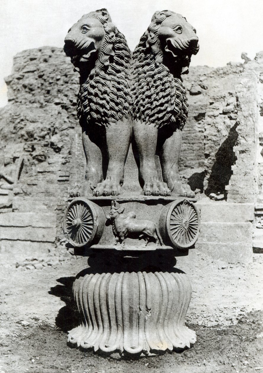 Lion capital from the Pillar of Emperor Ashoka, 273-236 BC by Indian School