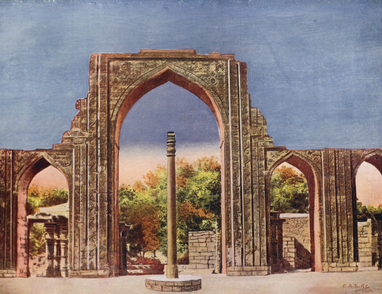 Quwwat-ul-Islam Mosque and Iron Pillar, Delhi, India by Indian photographer