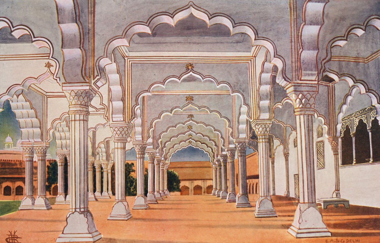 The Diwan-I-Am and the Internal Throne, in the Agra Fort by Indian photographer