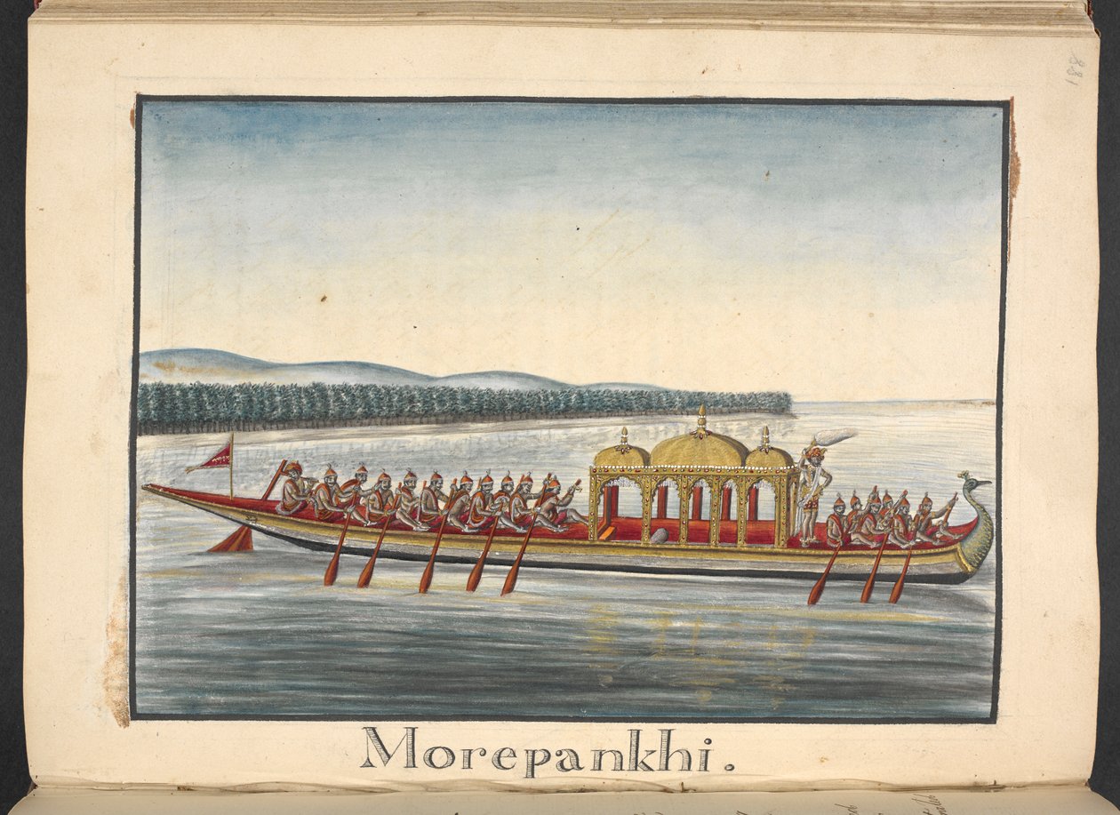 A peacock boat by Indian School