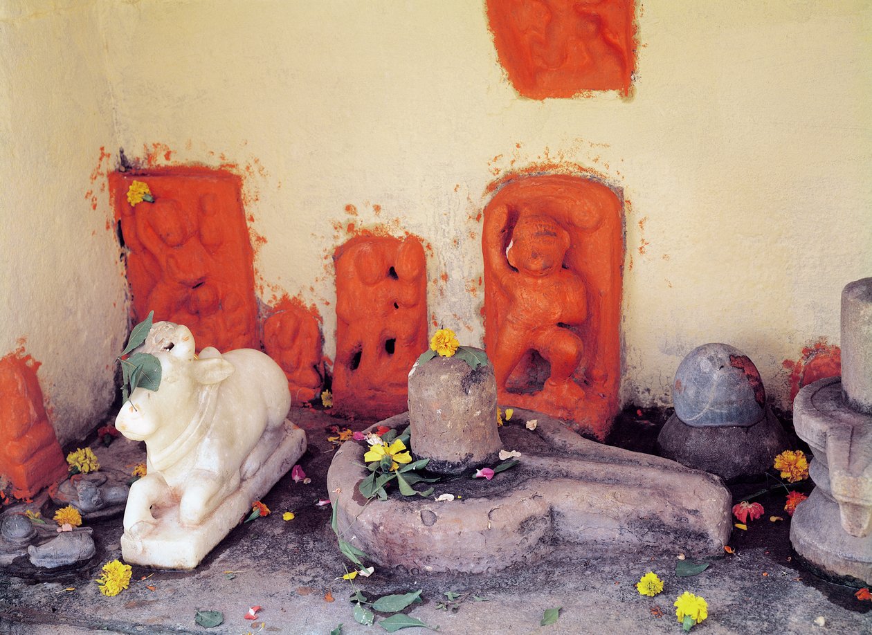A shrine of a chapel on the Ganges by Indian School