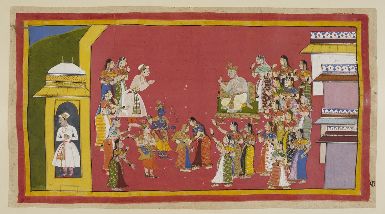 Others have tried to reason with Kaikeyi to no avail, and she remains resolute. Dasaratha has urged Rama to delay a while, but he is fixed in his resolve to put his departure off no longer. All he will take with him will be garments of by Indian School