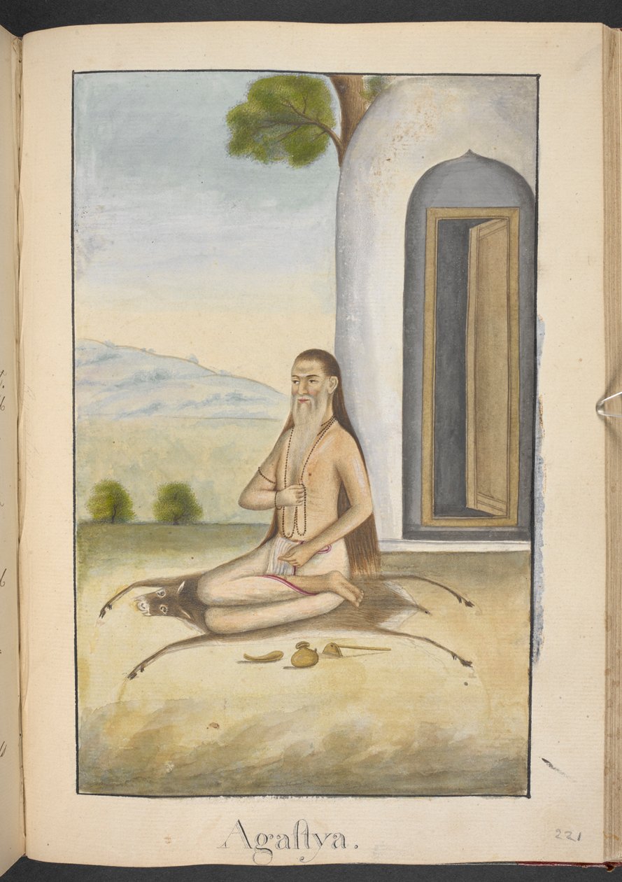 Agastya, a sage, adviser of Rama by Indian School