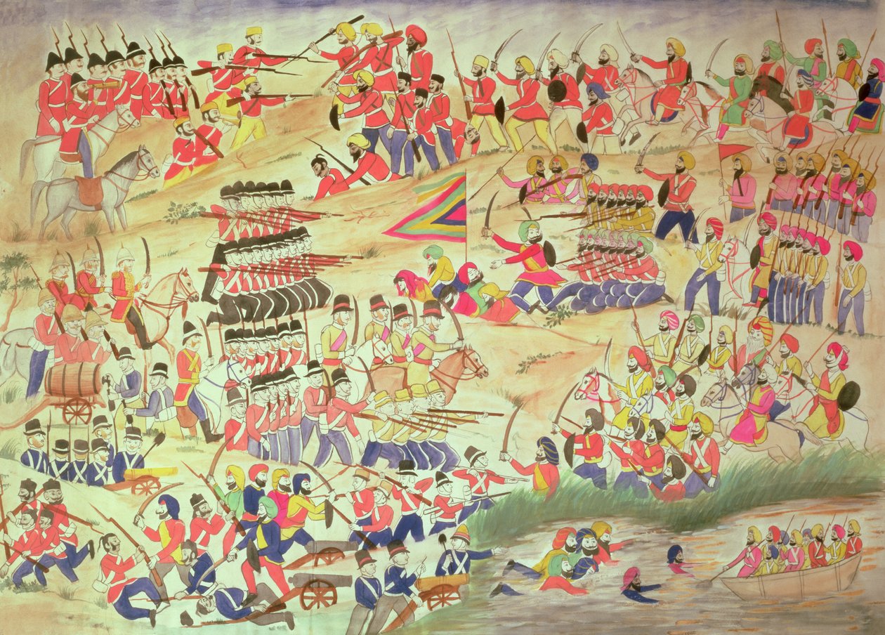 An Incident During the Sikh Wars by Indian School