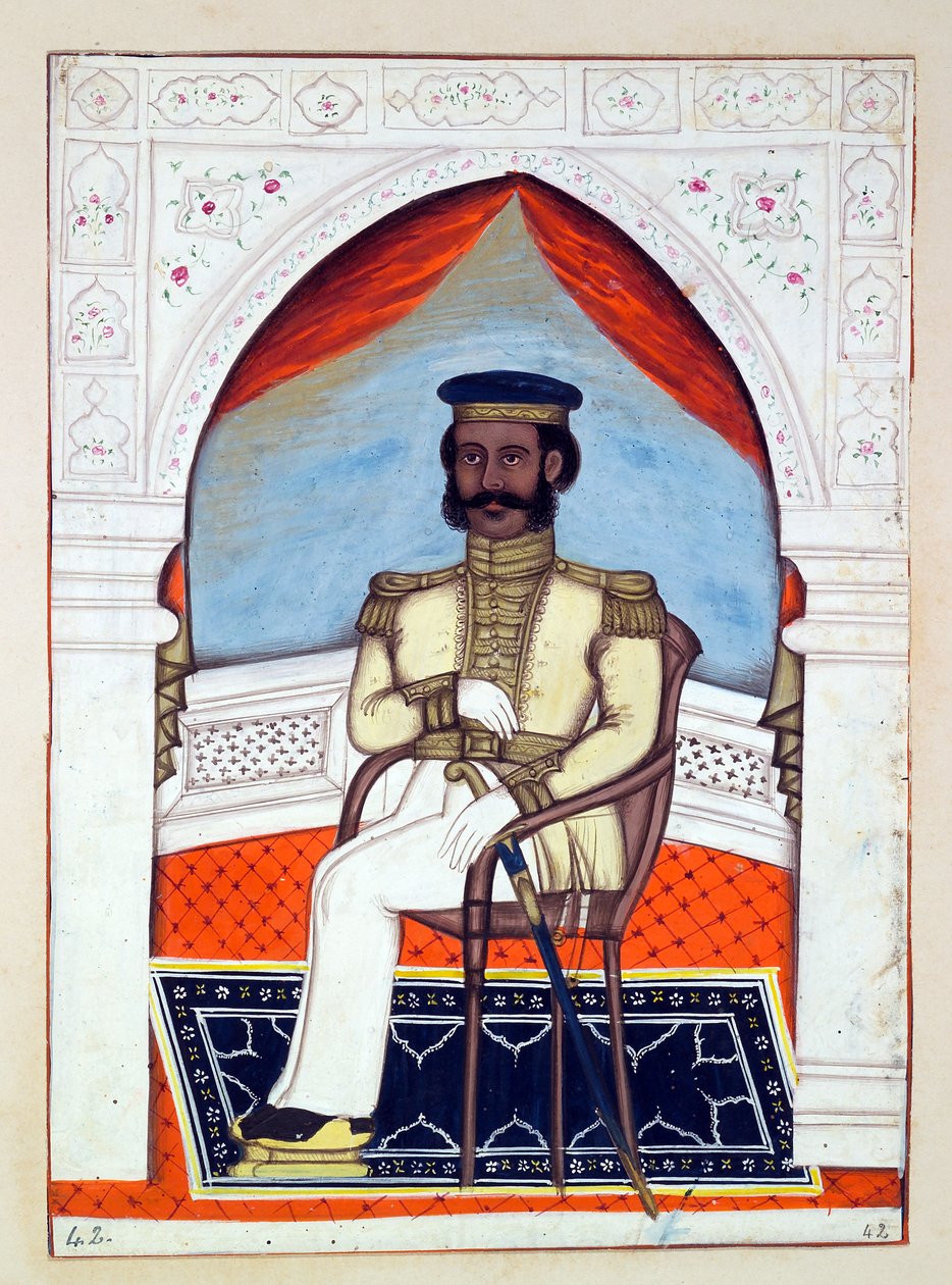Colonel Dhunkal Singh, from The Kingdom of the Punjab, its Rulers and Chiefs, volume II by Indian School