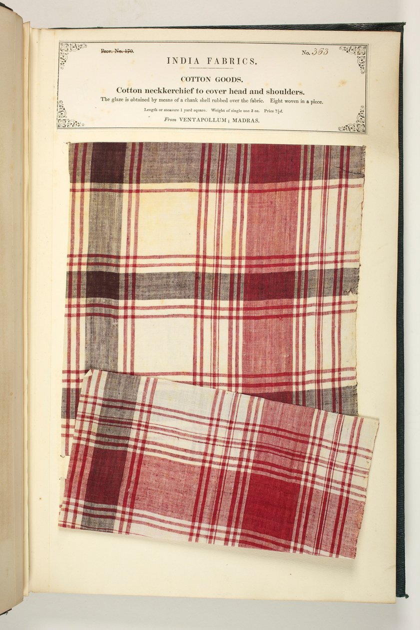 Cotton neckerchief to cover head and shoulders from Ventapollum in Madras, from 