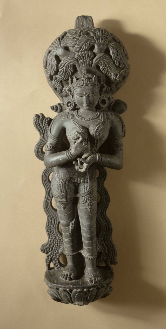 Ganga, Goddess Who Personifies the Sacred River Ganges, Mahanad, Bengal by Indian School