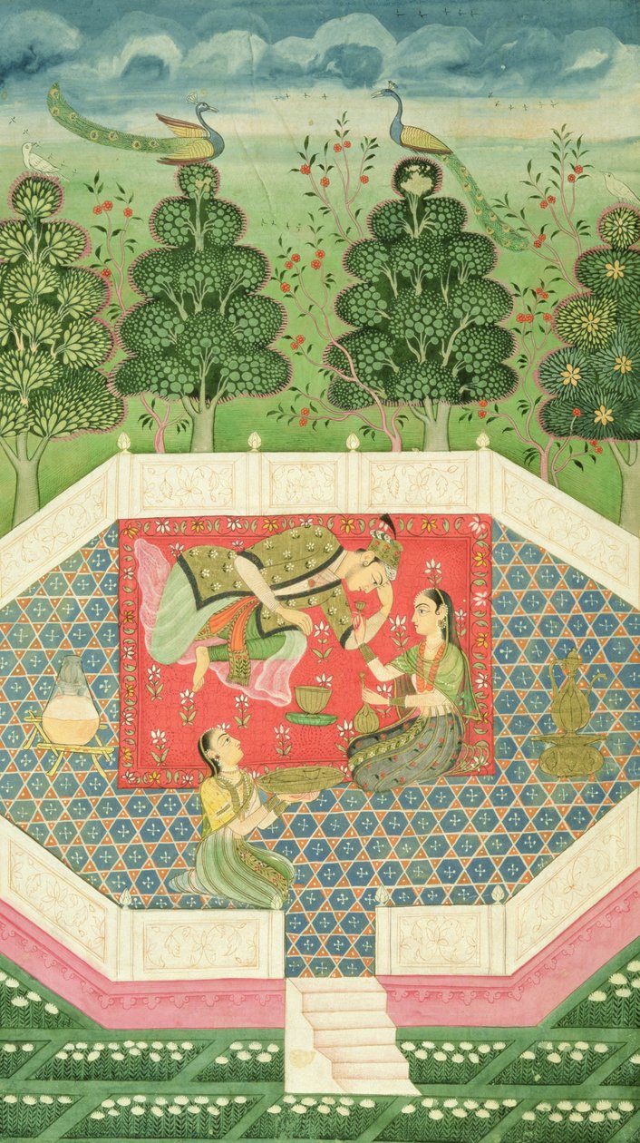 The Queen of the Fairies Entertains the Prince by Indian School
