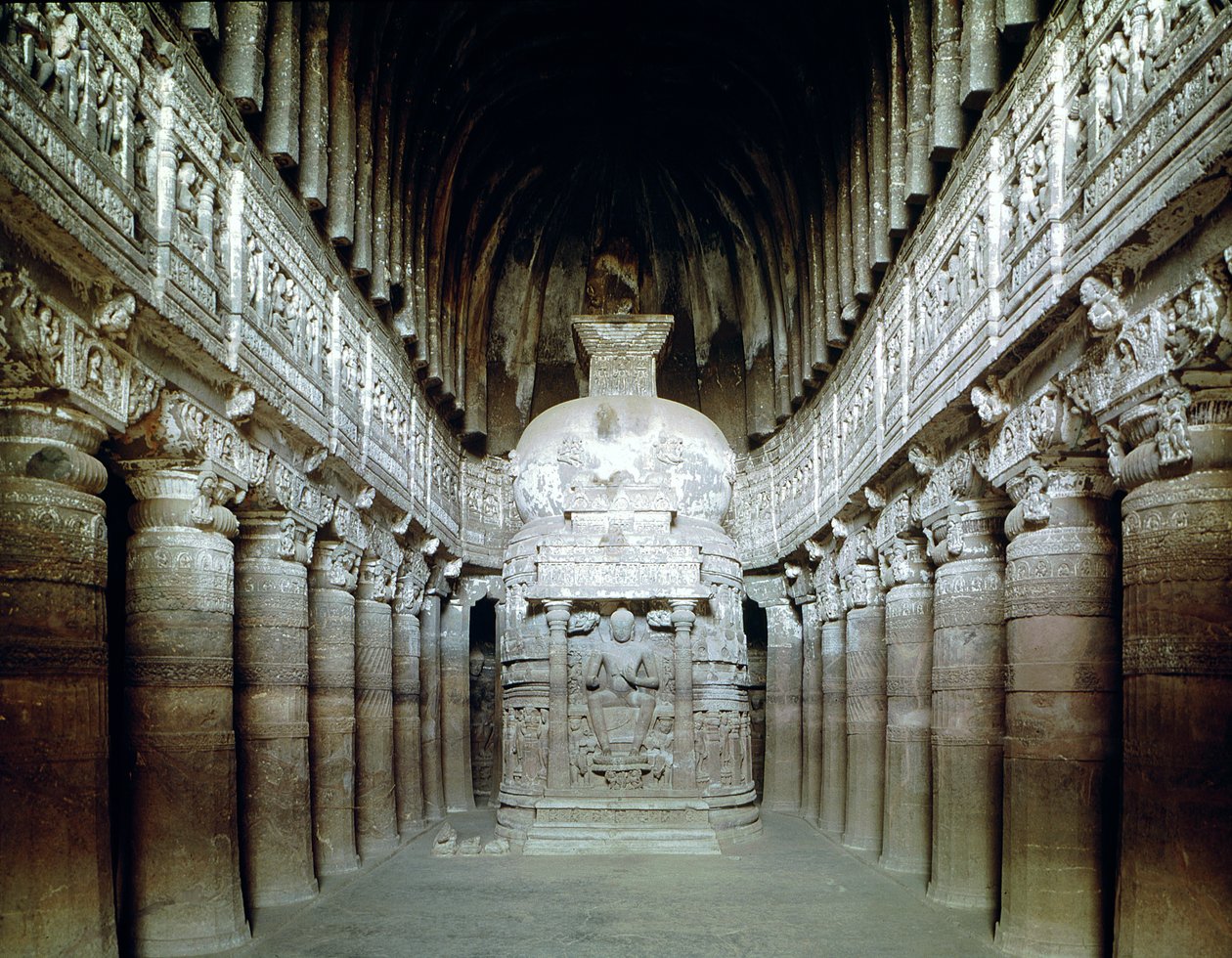 Interior of Cave 26 by Indian School