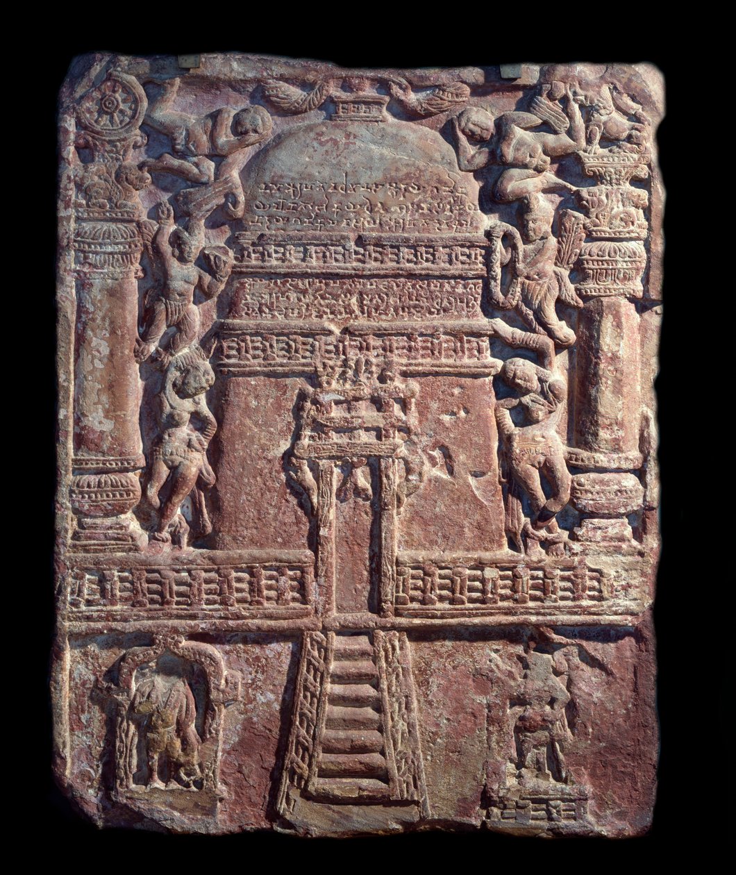 Jain Tablet of Homage Setup by Vasu, the Daughter of Courtesan Lavana Sobhika by Indian School
