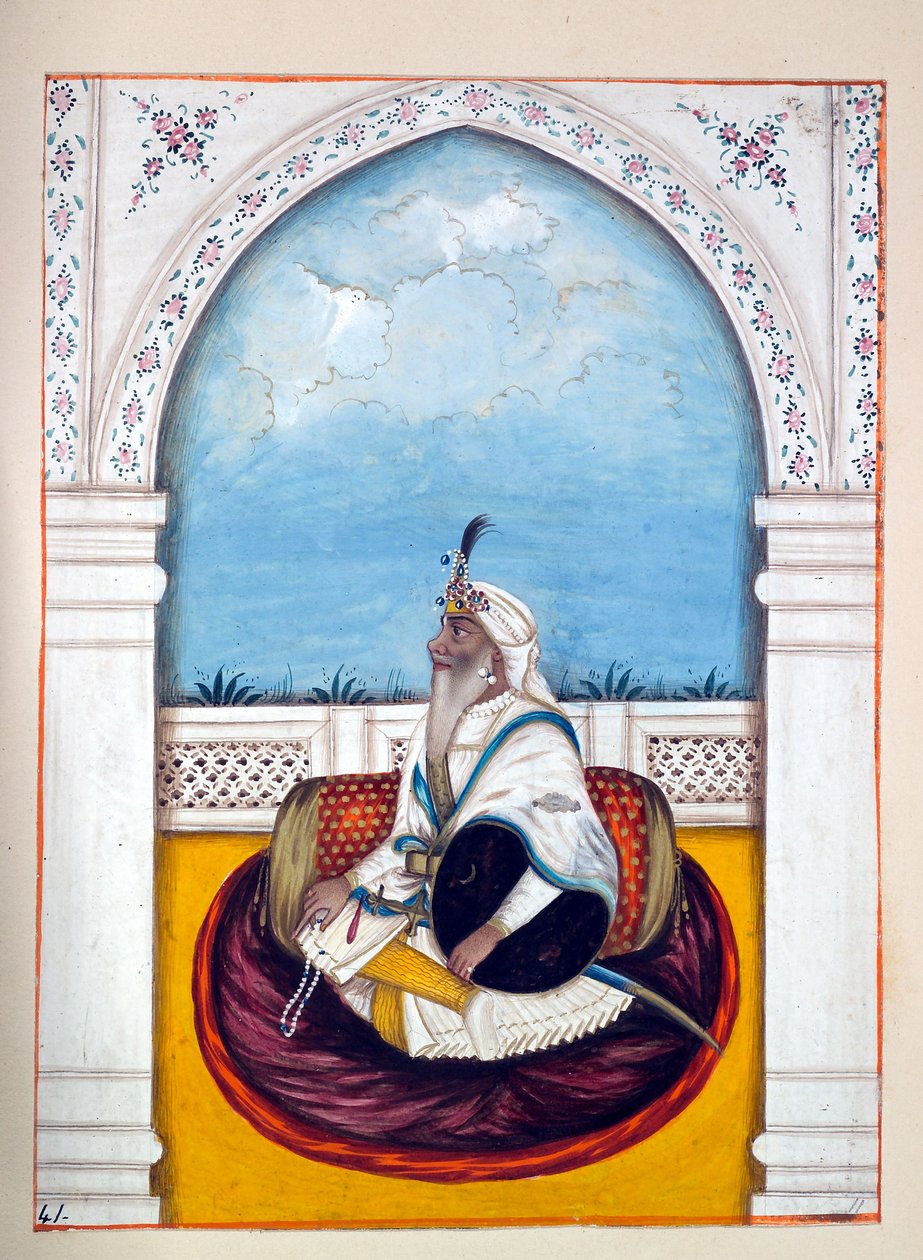 Jemadar Khushyal Singh, from The Kingdom of the Punjab, its Rulers and Chiefs, volume II by Indian School