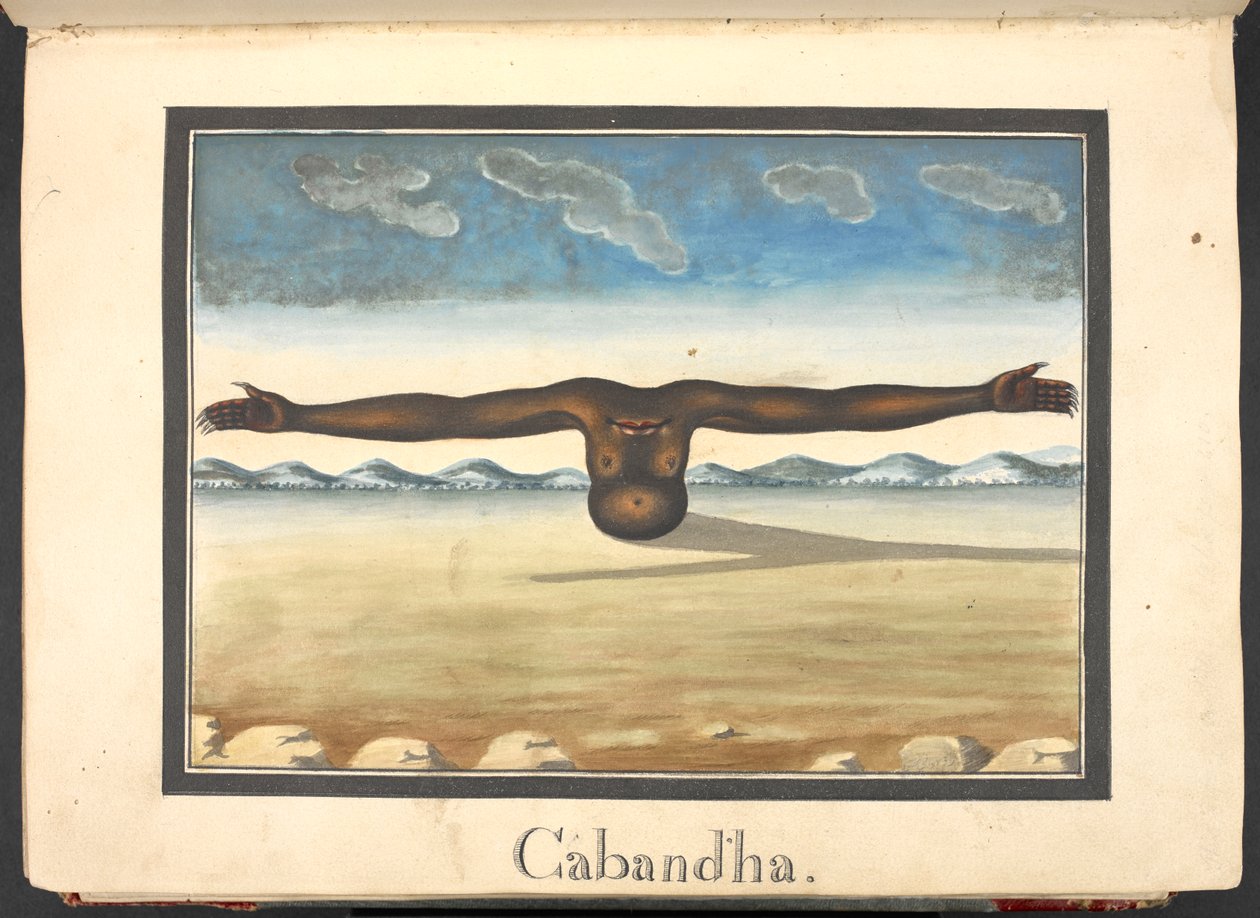Kabandha, a demon slain by Rama by Indian School