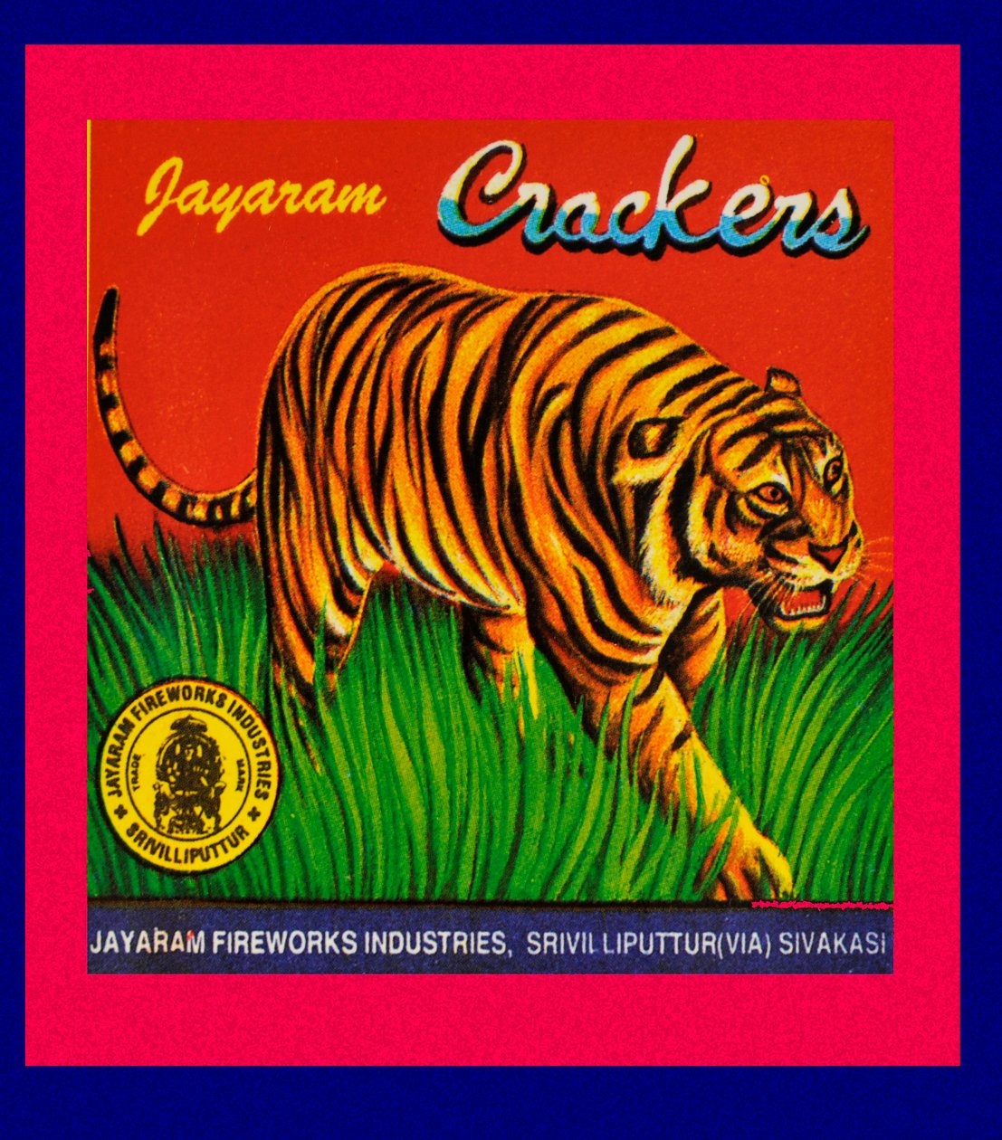 Label from a firework box by Indian School: Fine art print