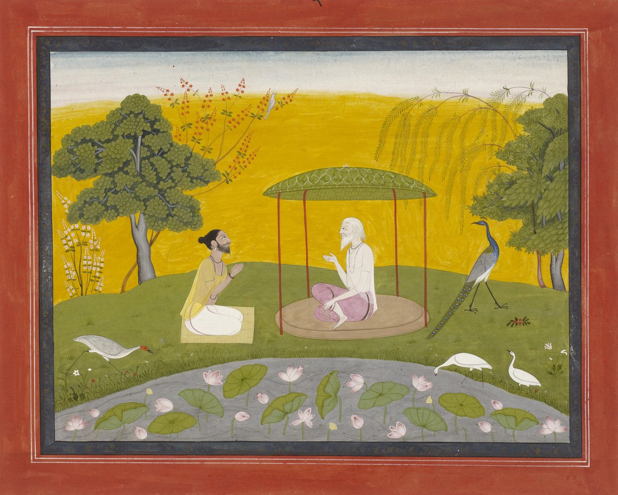 Markandeya Refers Jaimuni to the Four Wise Birds, c.1800-20 by Indian School