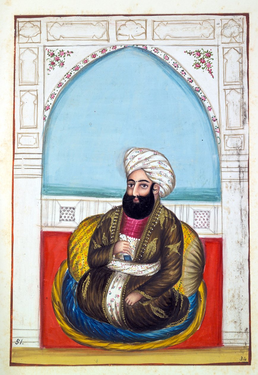 Nawab Synd Mohammad Khan, from The Kingdom of the Punjab, its Rulers and Chiefs, volume II by Indian School